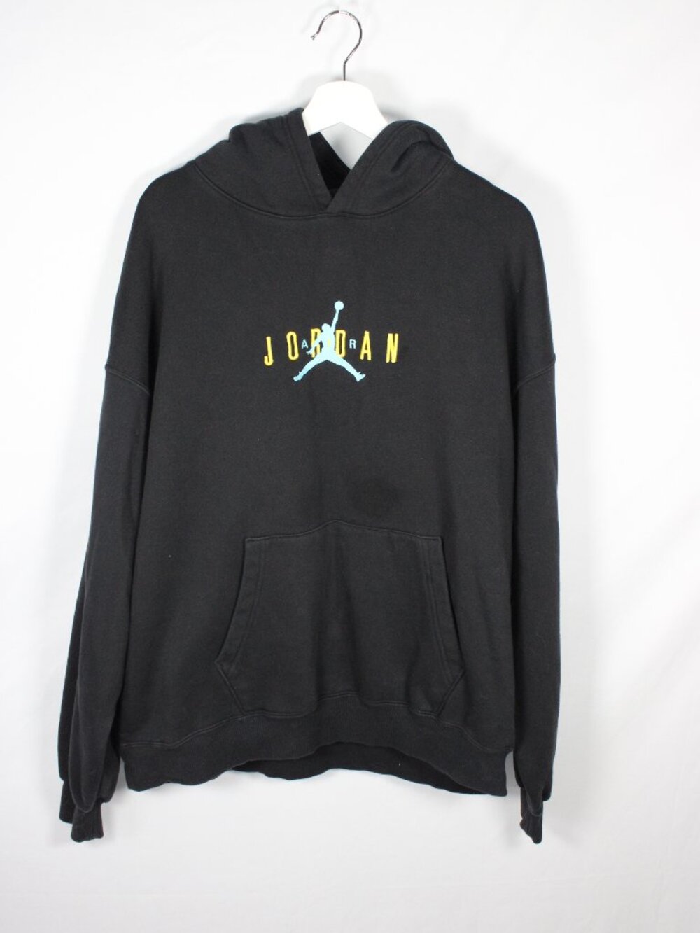Air Jordan Jumpman Hoodie Sweatshirt Men's Size Large Black Pullover Basketball